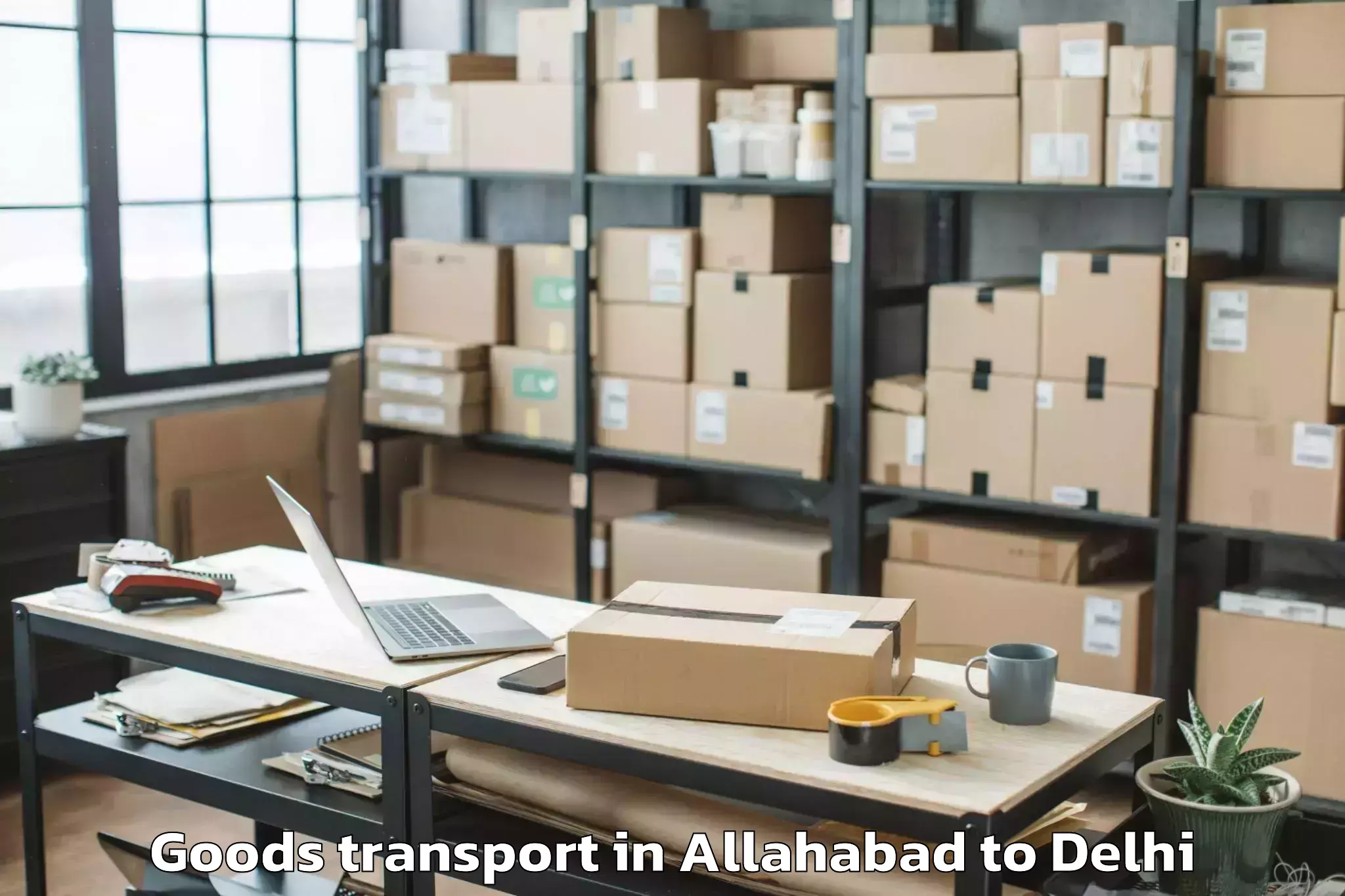 Affordable Allahabad to Pitampura Goods Transport